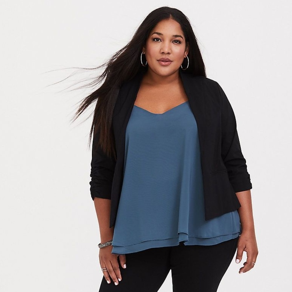 Blue Chiffon Camisole